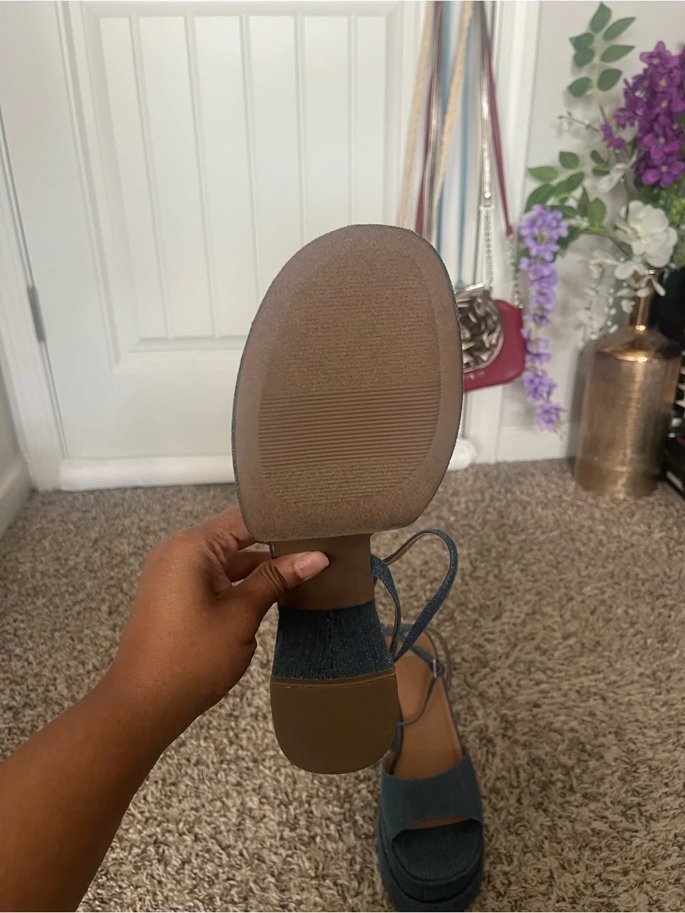 Wild Fable Denim Platform Chunky Heels